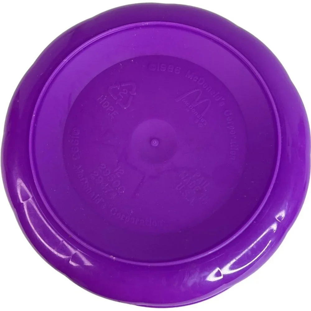 1986 McDonalds Halloween Bucket Pail‎ Purple Black Witch Trick Or Treat With Lid